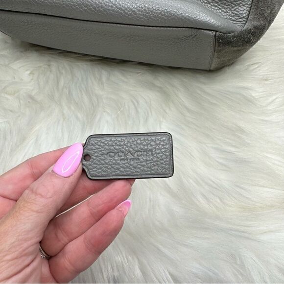 Coach Gray Leather Shoulder Bag - Picture 6 of 12